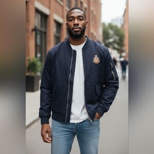 Canadian Warplane Heritage Bomber Jacket Made in Canada L Y2K Streetwear